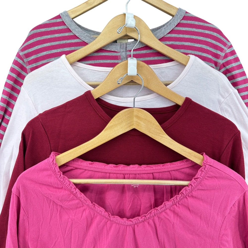 VTG Jockey BUNDLE‎ of 4 Long Sleeve Shirts & Pajama Dress SZ L/XL Y2K 90s Stripe
